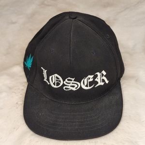 LOSER Machine Company Black Snapback Marijuana Gothic Hat